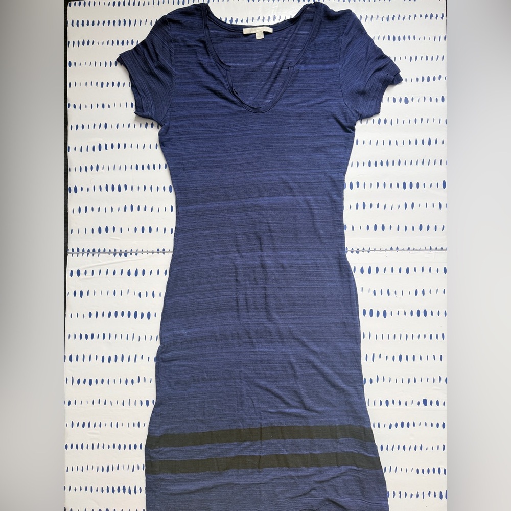 Jonathan Simkhai Navy Striped Midi Dress